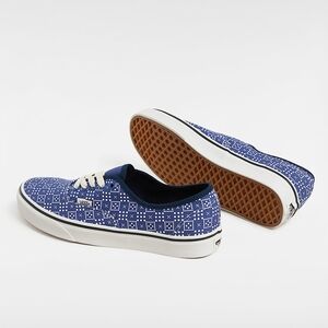 Vans Navy and White Checker Dot Patterned Sneakers